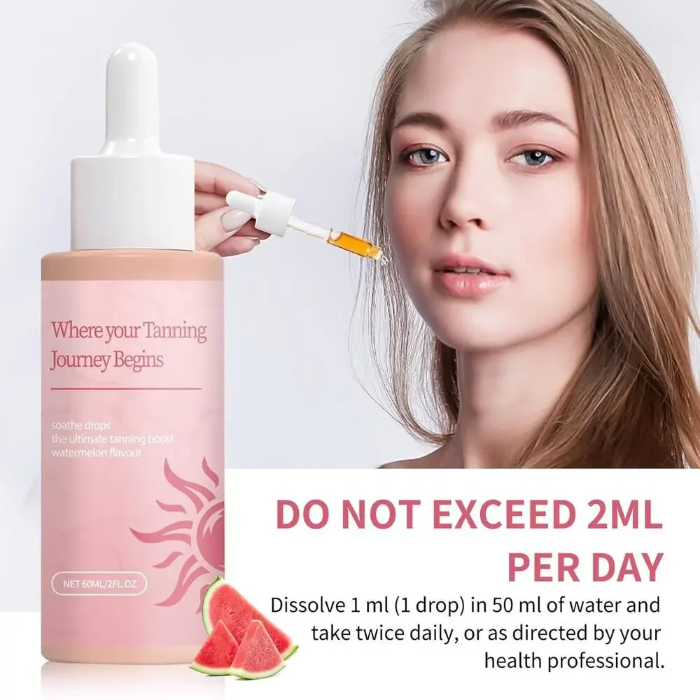 Sunless Tanning Drops Natural Self Tanning Drops Sun-Kissed Glow Liquid 60ml - Picture 5 of 15